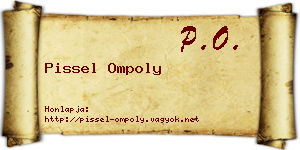 Pissel Ompoly névjegykártya